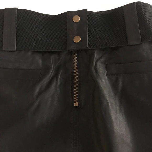 Studded Black Leather Skirt - Picture 7 of 8